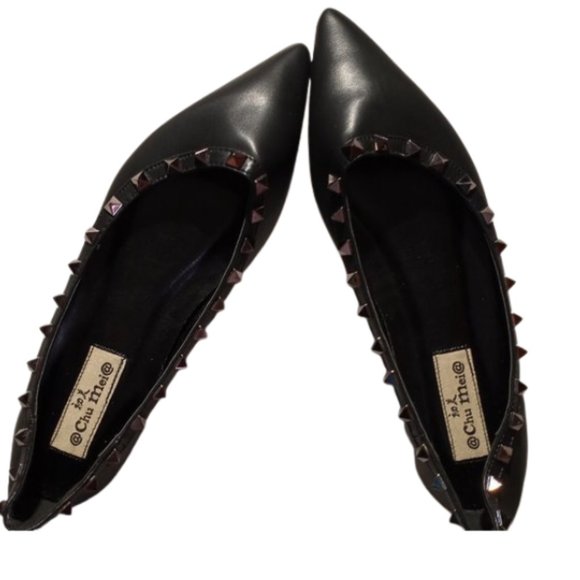 Black Designer Inspired Shoes Size 8 - Picture 1 of 7
